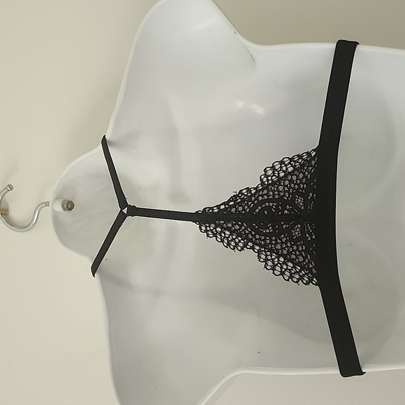 Victoria's Secret Elegant Black Lace Bralette Racerback Size Small - Picture 11 of 12